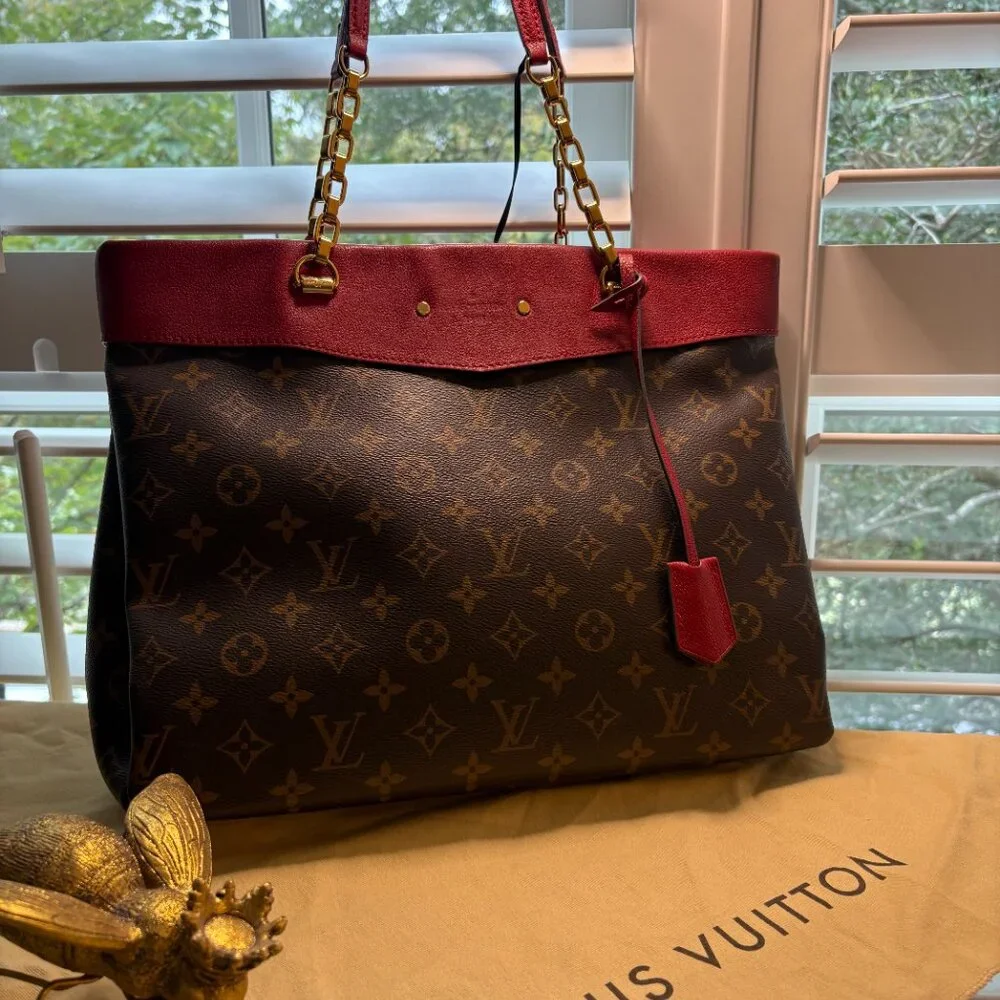 Louis Vuitton Monogram Pallas MM Shopper Cerise Excellent Condition - Picture 1 of 16